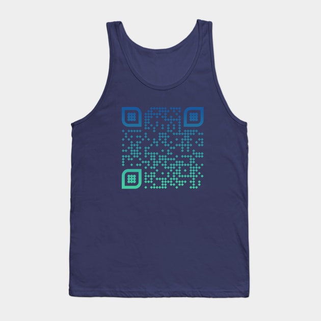 Mind your own damn business - QR Code Tank Top by cryptogeek